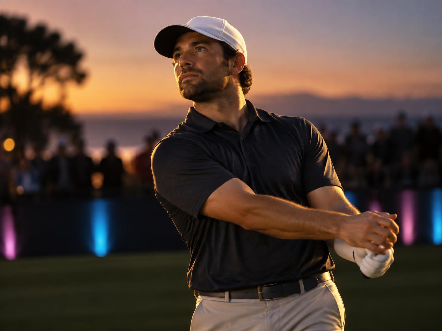 Air Golf competitor tracking an invisible shot